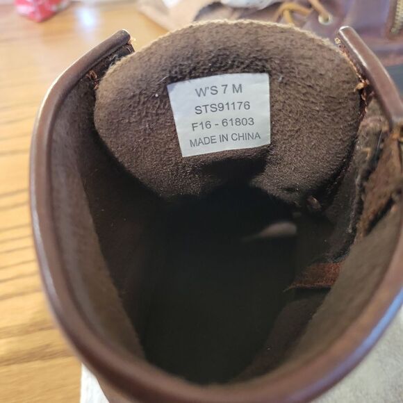 Sperry leather trim duck boots hunter green and brown - Picture 6 of 6